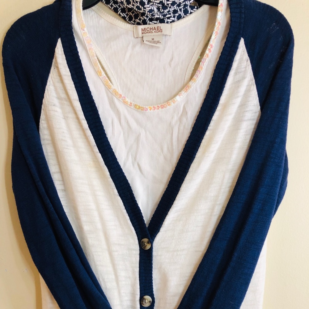 Michael Kors tank top and a sweater
